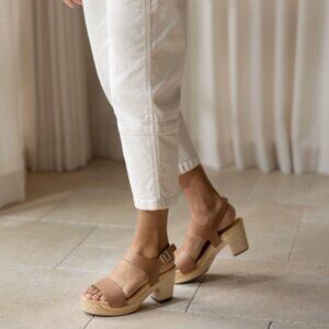 NISOLO ALL DAY OPEN CLOG NISOLO IN ALMOND | SIZE 8